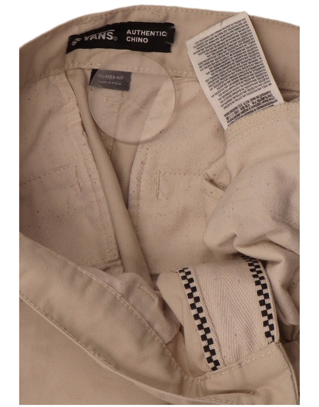 VANS Ανδρικό παντελόνι Chino με χαλαρή εφαρμογή W28 L30 Μπεζ πολυεστέρας