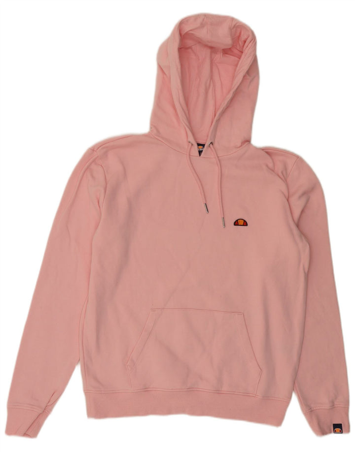 ELLESSE Γυναικείο Hoodie Jumper UK 12 Medium Pink Βαμβακερό