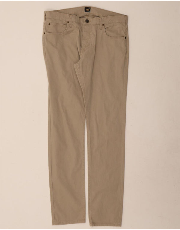 Lee Mens Powell Slim Casual Παντελόνι W36 L34 Μπεζ βαμβακερό