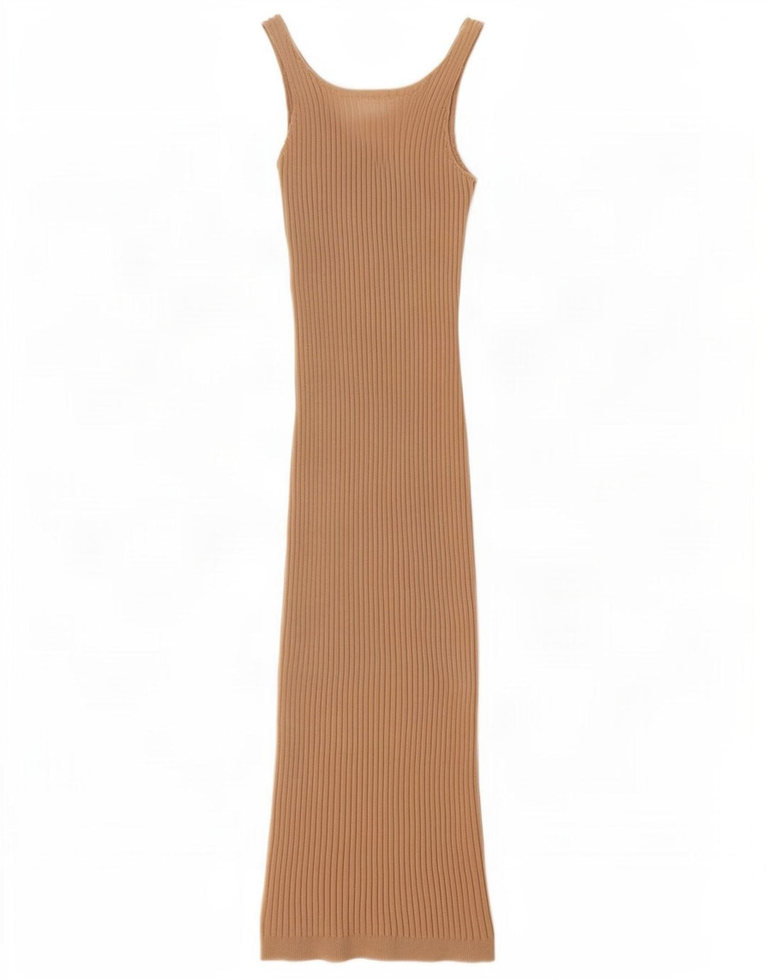 Shein Γυναικείο Αμάνικο Bodycon Φόρεμα UK 8 Small Beige Polyester