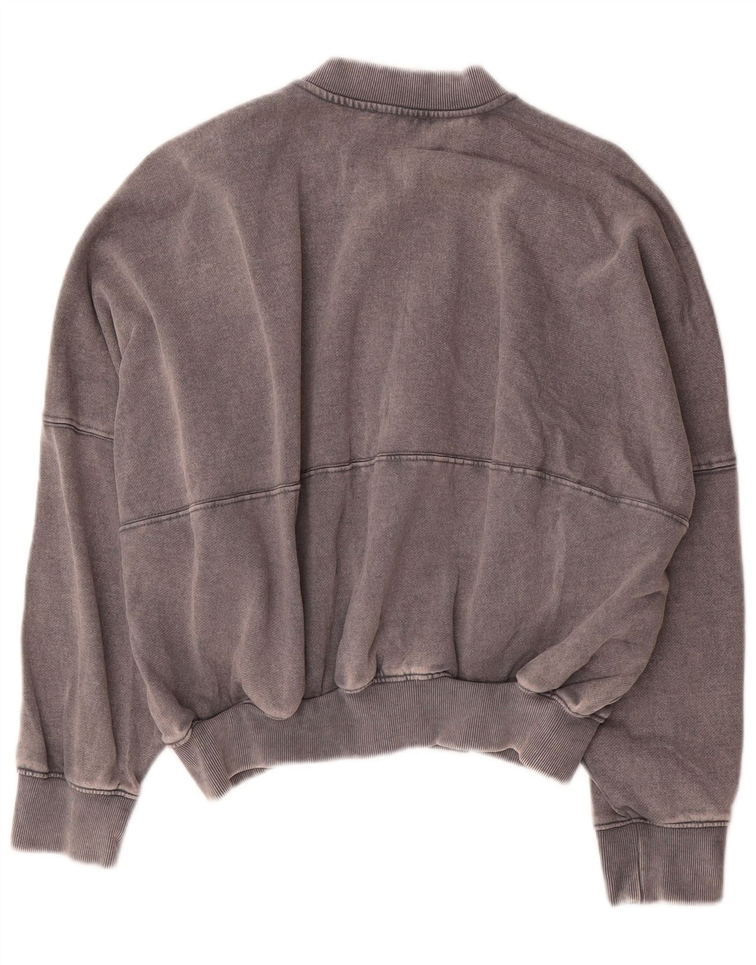 Zara γυναικεία φόρμα υπερμεγέθης μπουφάν UK 10 Small Grey Cotton