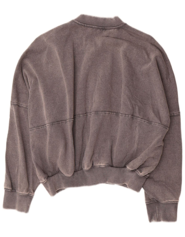 Zara γυναικεία φόρμα υπερμεγέθης μπουφάν UK 10 Small Grey Cotton