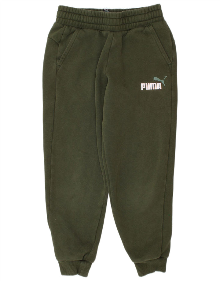 Παντελόνι αθλητικής φόρμας PUMA Boys Joggers 9-10 ετών Πράσινο βαμβακερό