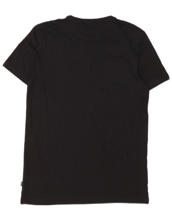 Puma Boys Graphic T-Shirt Top 15-16 Years Μαύρο βαμβακερό