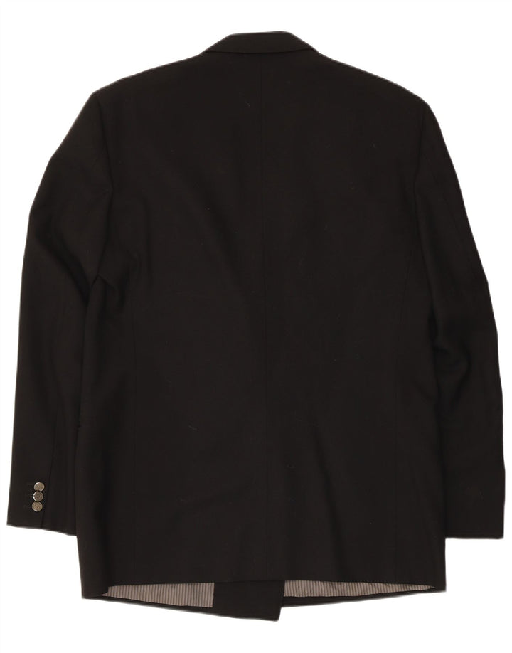 Reda Ανδρικό Μπουφάν Blazer Διπλό στήθος IT 50 μεγάλο μαύρο παρθένο μαλλί