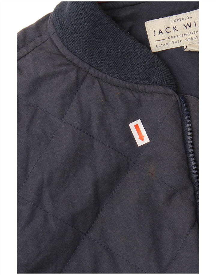 Ανδρικό μπουφάν JACK WILLS Bomber UK 36 Small Navy Blue Cotton