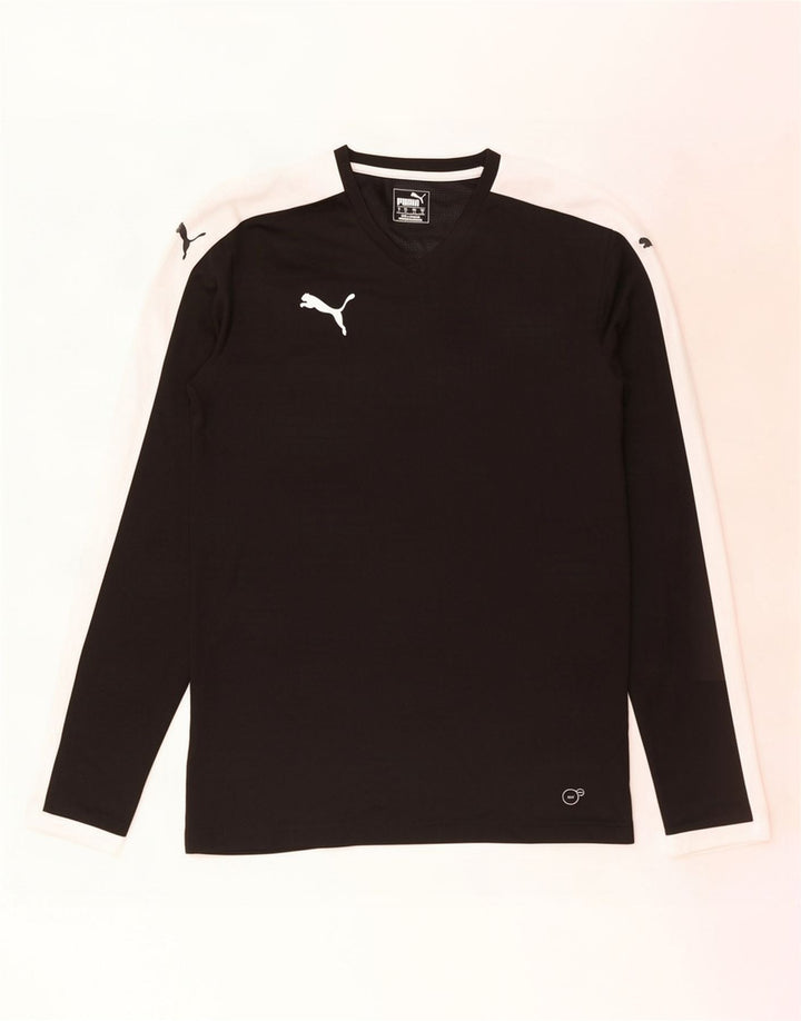 Ανδρικό τοπ μακρυμάνικο Puma, μεσαίο μαύρο χρώμα, πολυεστέρας