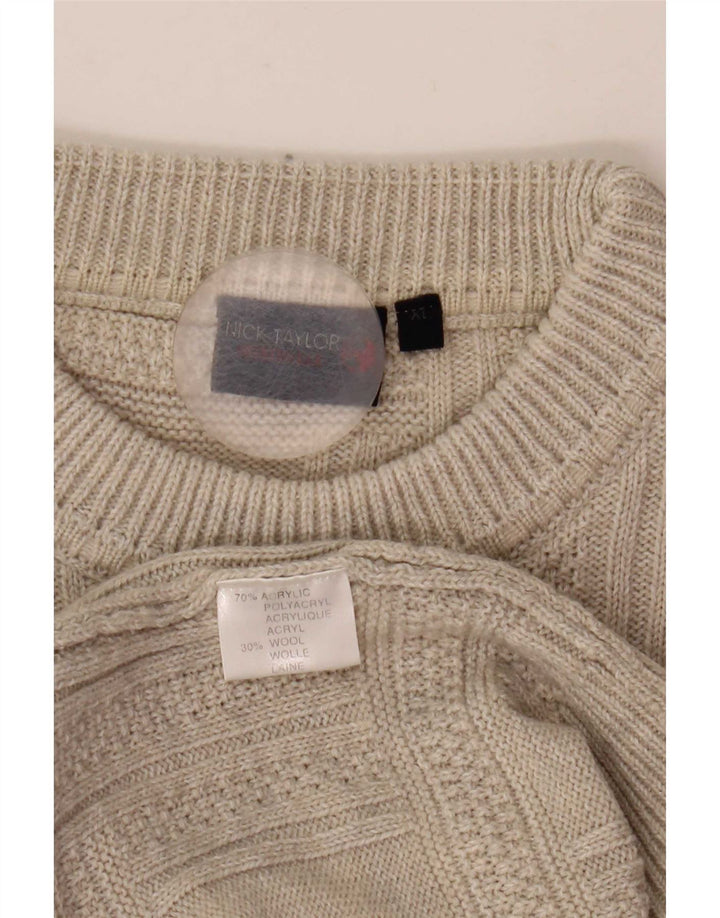 Ανδρικό πουλόβερ Nick Taylor Crew Neck Jumper XL Γκρι ακρυλικό