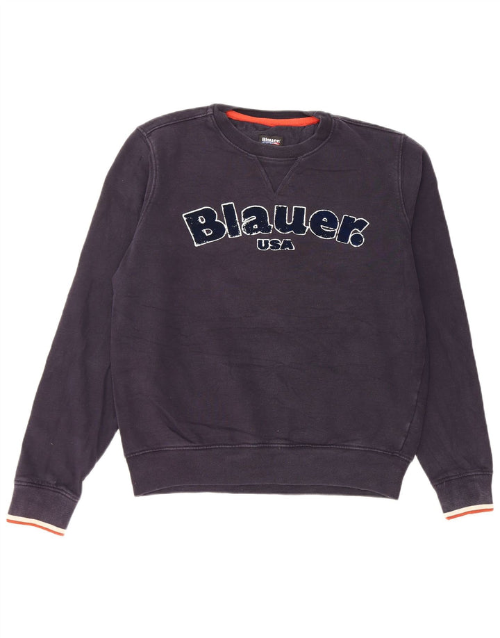 Blauer Boys Graphic Φούτερ Jumper 13-14 ετών Μεγάλο Navy Blue βαμβακερό