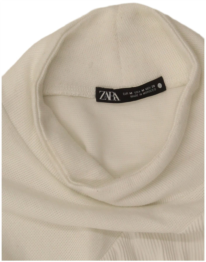 Zara Γυναικείο Jumper Φόρεμα UK 14 Medium White