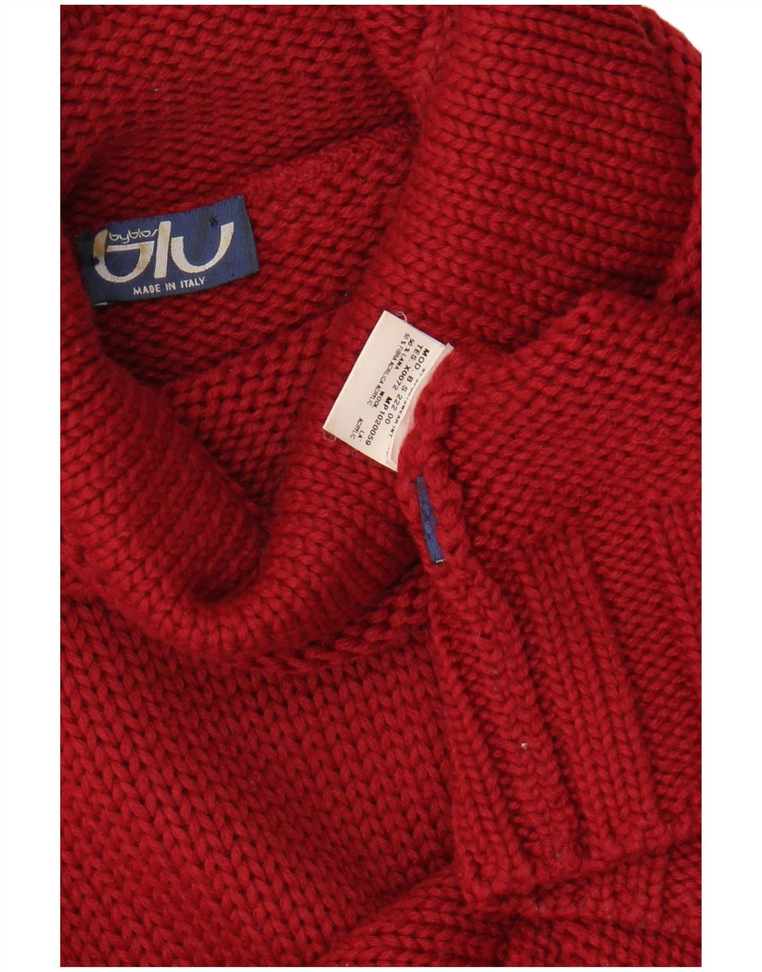 BYBLOS Γυναικείο πουλόβερ με ρολό λαιμόκοψη UK 12 μεσαίο μαλλί μπορντό