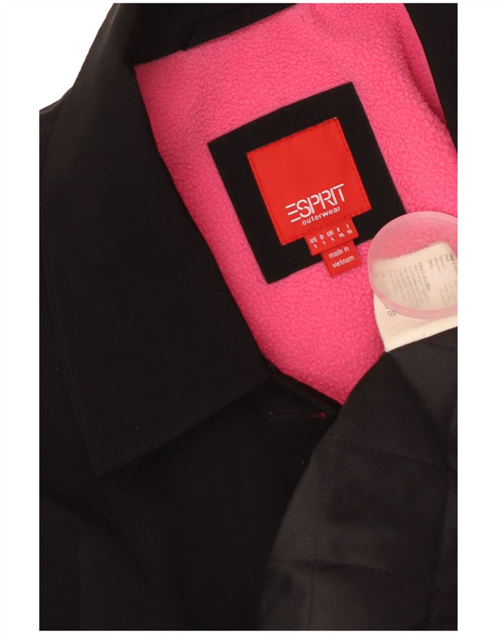 ESPRIT Γυναικείο Oversized Πανωφόρι UK 16 Large Black Polyester