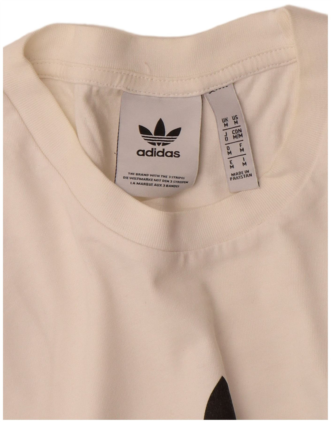 Ανδρικό γραφικό T-Shirt Adidas Top από μεσαίο λευκό βαμβακερό