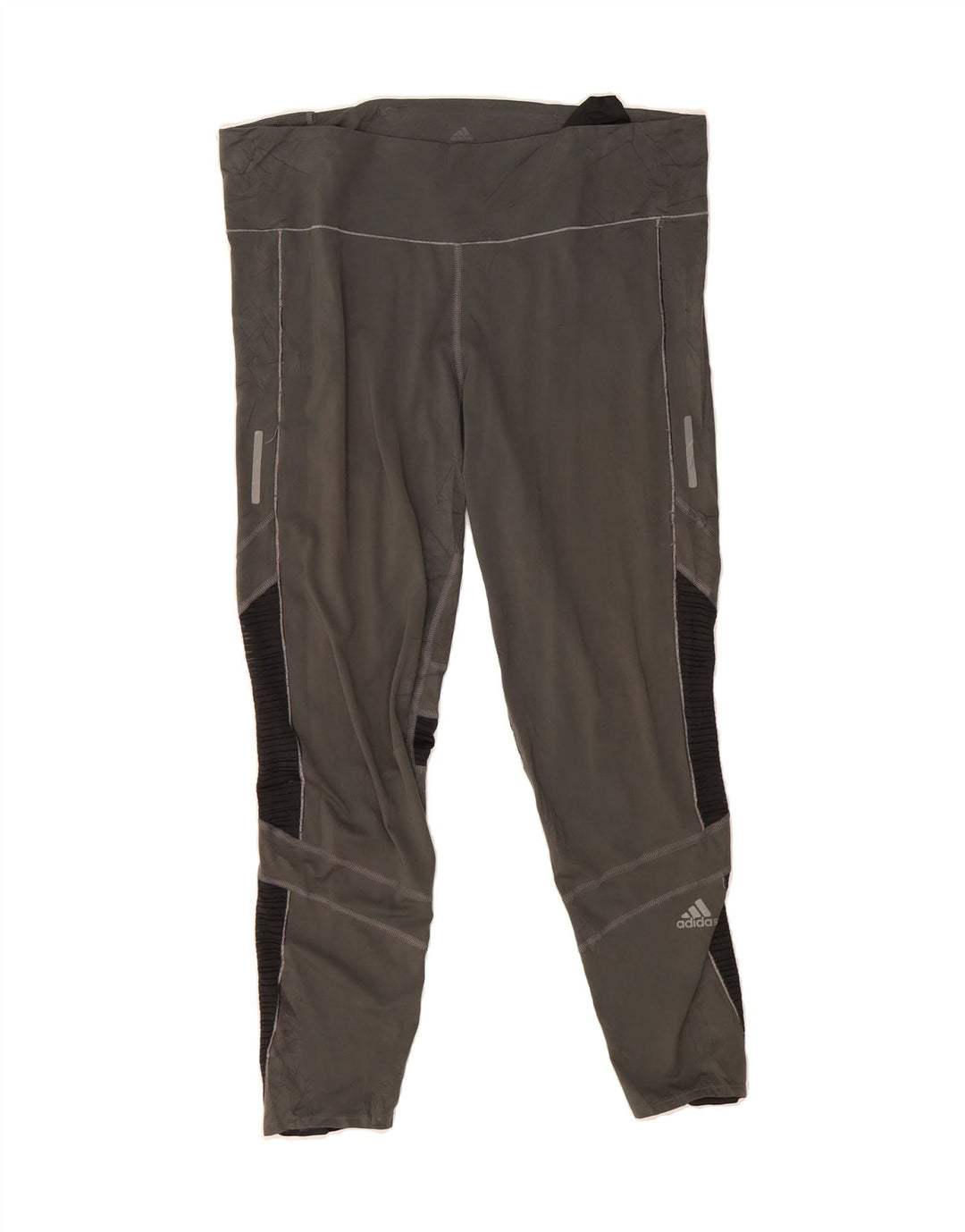ADIDAS Womens Climacool Leggings UK 16/18 Large Grey Colourblock Vintage Adidas and Second-Hand Adidas from Messina Hembry 