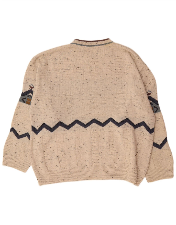 Marks & Spencer Ανδρικό πουλόβερ με λαιμόκοψη St. Michael Crew XL Beige