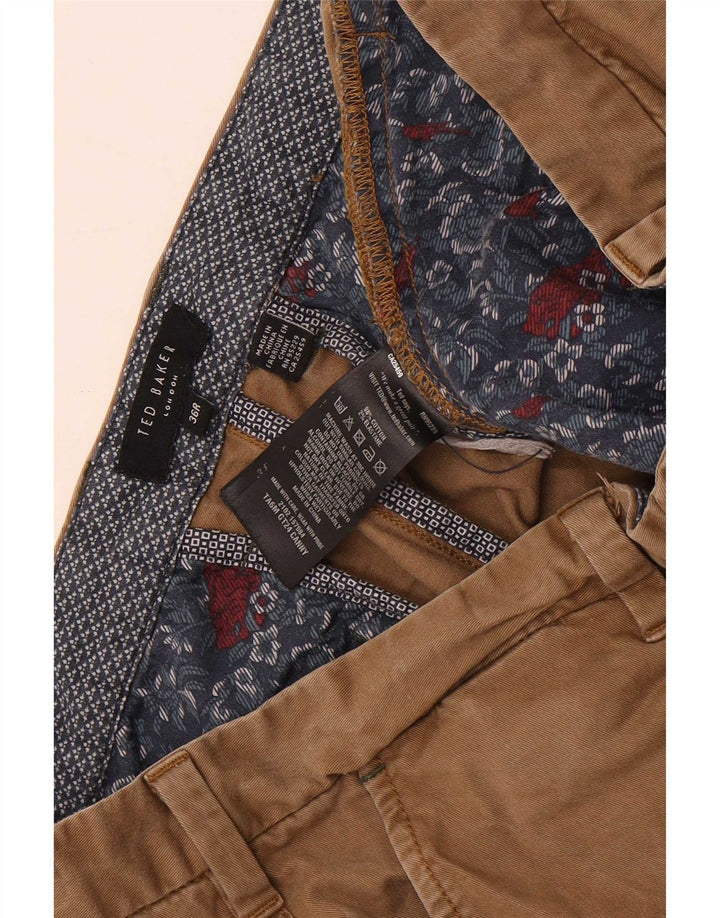 Ted Baker Ανδρικό ίσιο παντελόνι W36 L31 Μπεζ βαμβακερό
