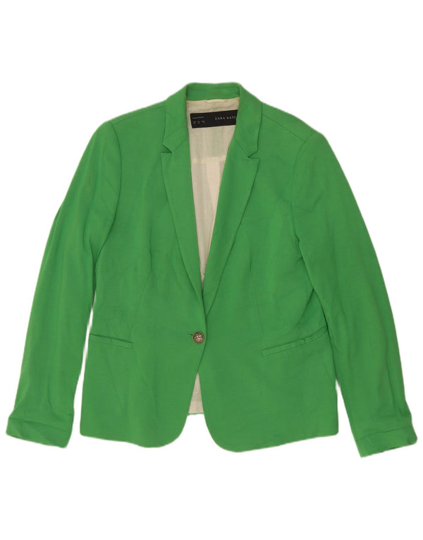 Zara Γυναικείο Μπουφάν Blazer UK 18 XL Πράσινο βαμβακερό