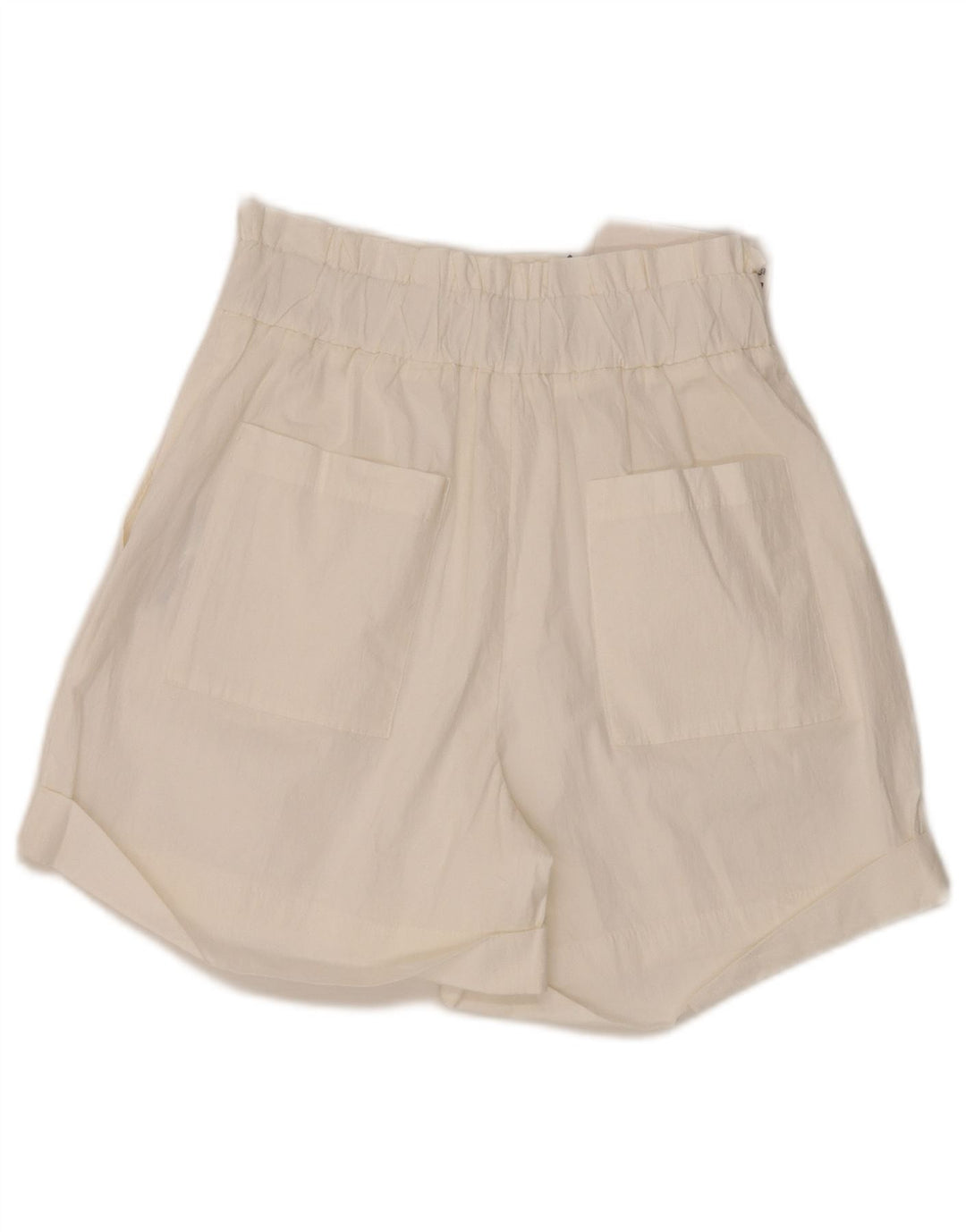 Zara Γυναικείο Ψηλόμεσο Σορτς Μεσαίο W28 Λευκό Βαμβακερό