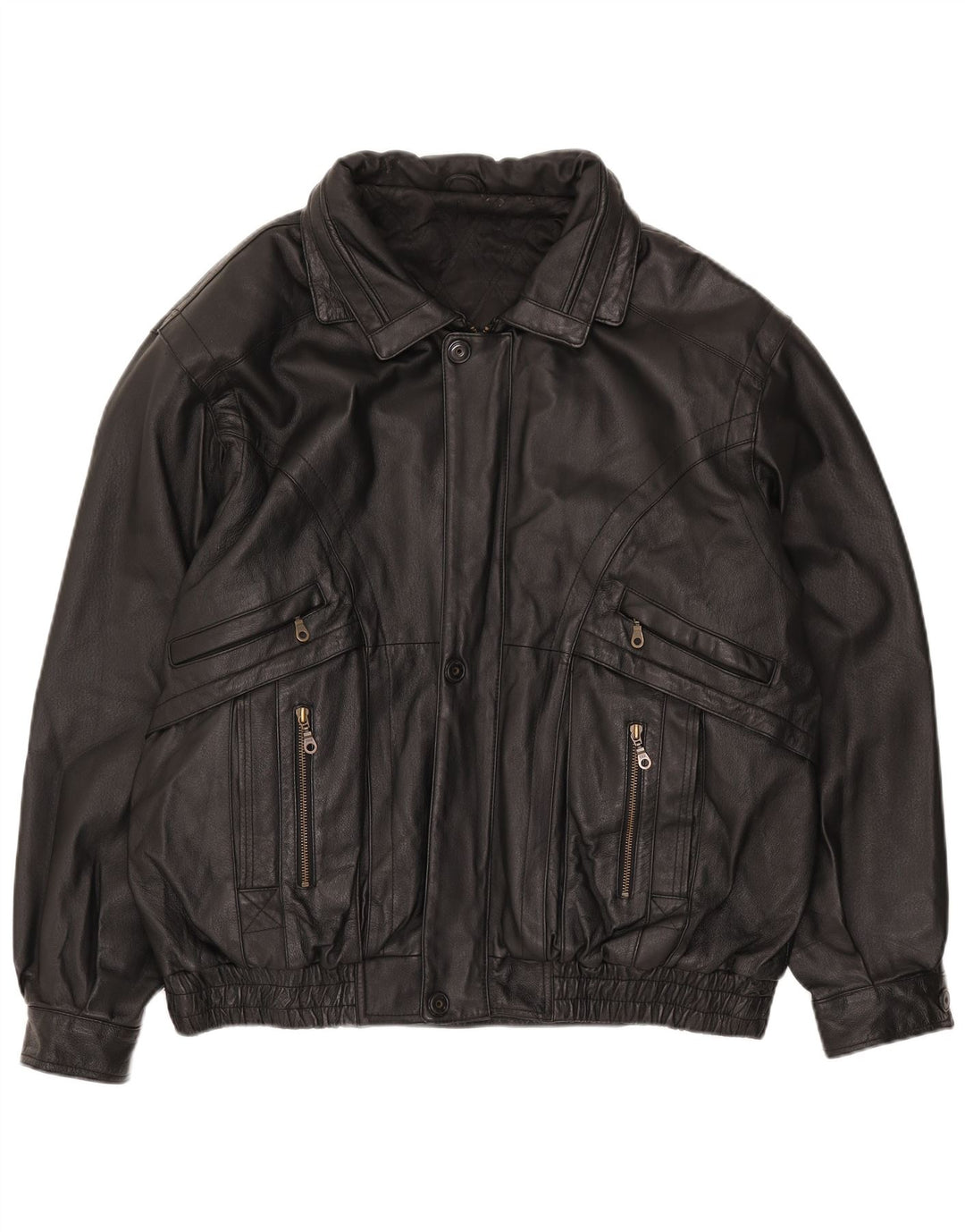 Canda Ανδρικό Δερμάτινο Μπουφάν UK 40 Large Μαύρο Δερμάτινο