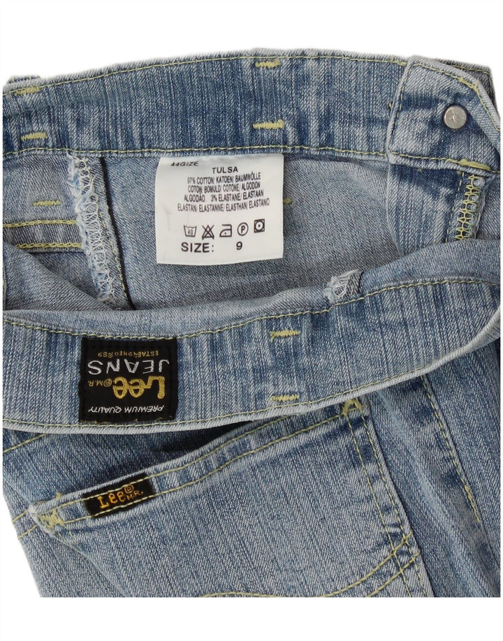Lee Girls Flared Jeans 8-9 Years W22 L24 Blue Cotton