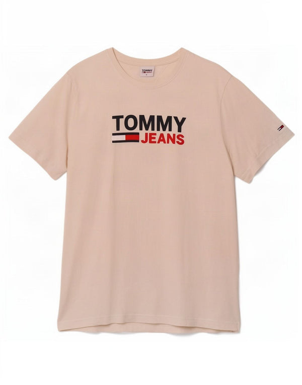 Ανδρικό γραφικό T-Shirt Tommy Hilfiger Top Μεσαίο λευκό βαμβακερό