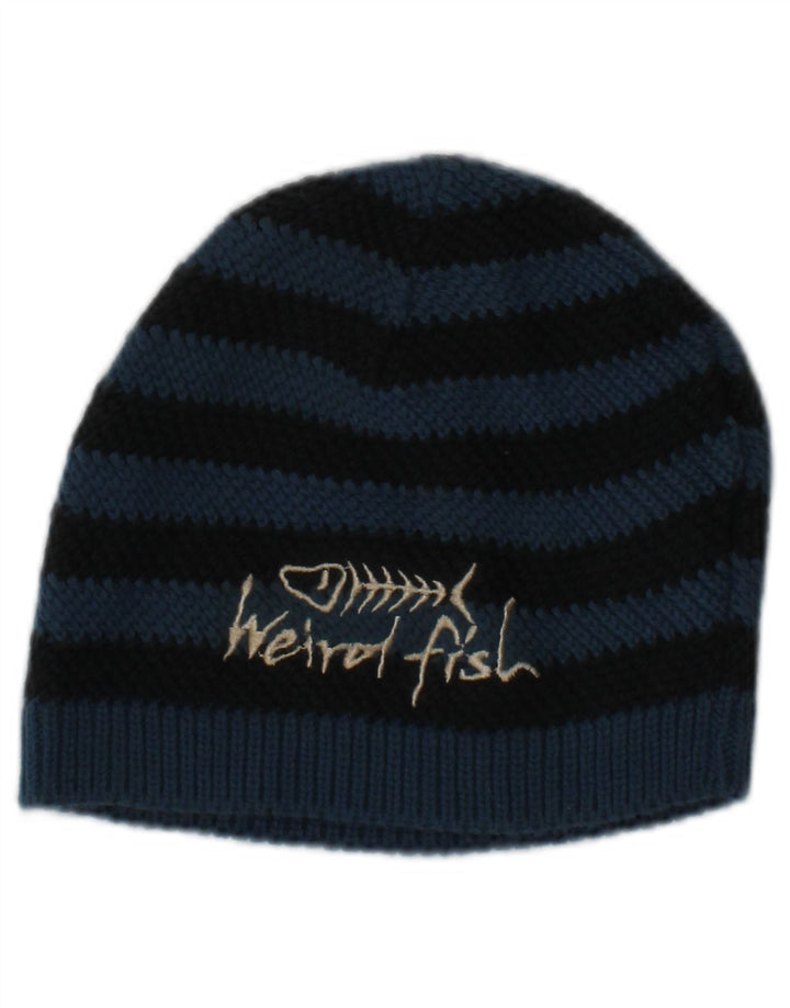 Weird Fish Γυναικείο γραφικό πλεκτό καπέλο Beanie One Size Navy Blue ριγέ