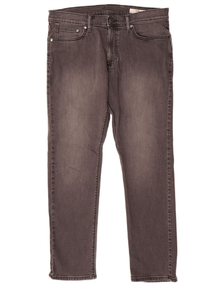 Marks & Spencer Ανδρικό Slim Jeans W34 L31 Γκρι βαμβακερό