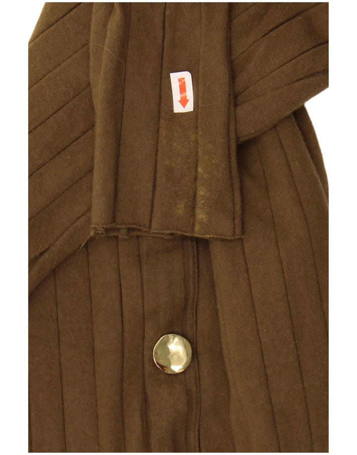 Zara Γυναικείο μακρυμάνικο Maxi Φόρεμα UK 12 Medium Khaki