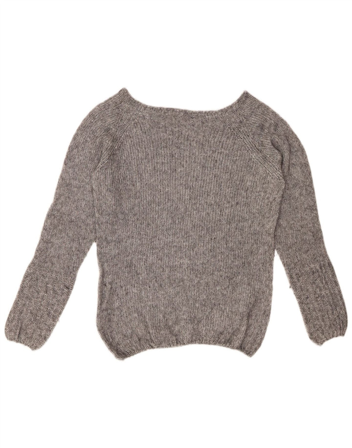 FRED PERRY Γυναικείο πουλόβερ με λαιμόκαυστο UK 14 Medium Grey Flecked