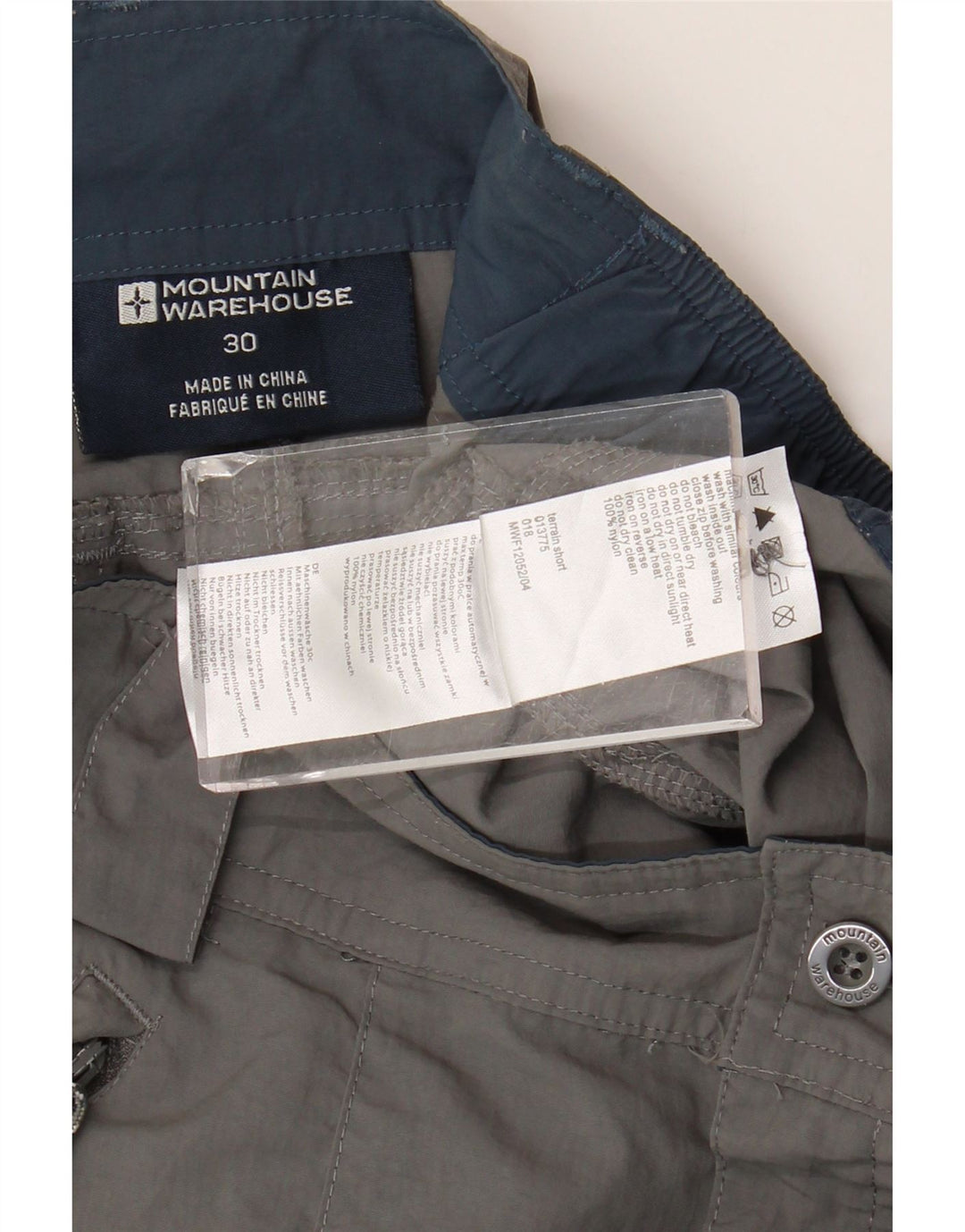 Ανδρικό σορτς Cargo Mountain Warehouse W30 Medium Grey Nylon