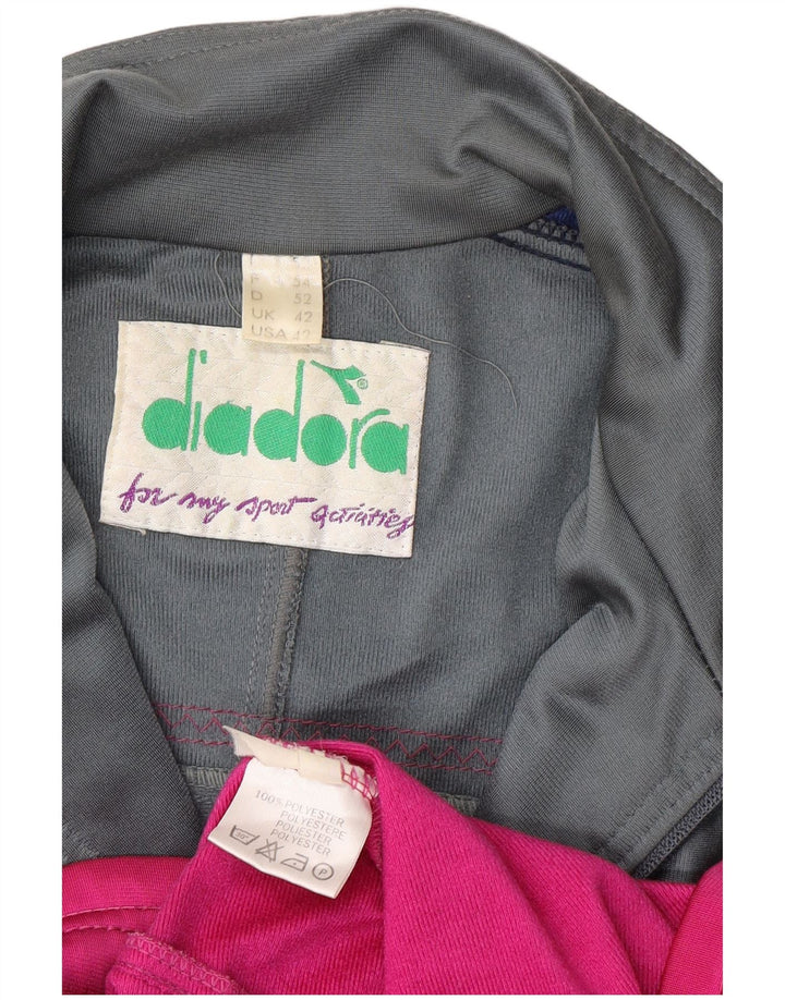 DIADORA Ανδρική φόρμα φόρμας γραφικών Top Jacket UK 42 Large Grey Colourblock
