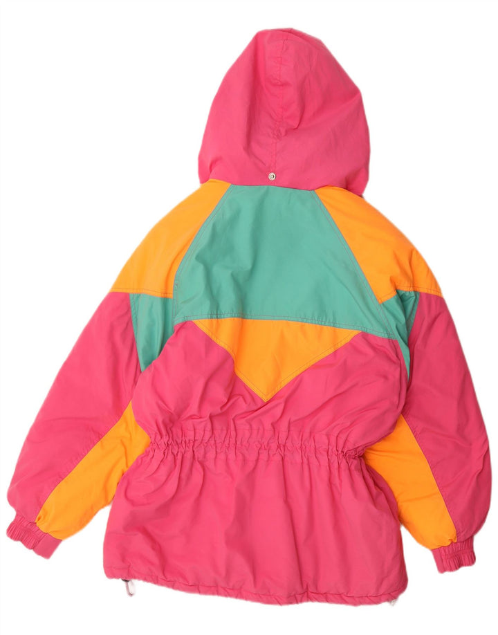 Colle γυναικείο μπουφάν σκι με κουκούλα UK 10 Small Pink Colourblock Polyester