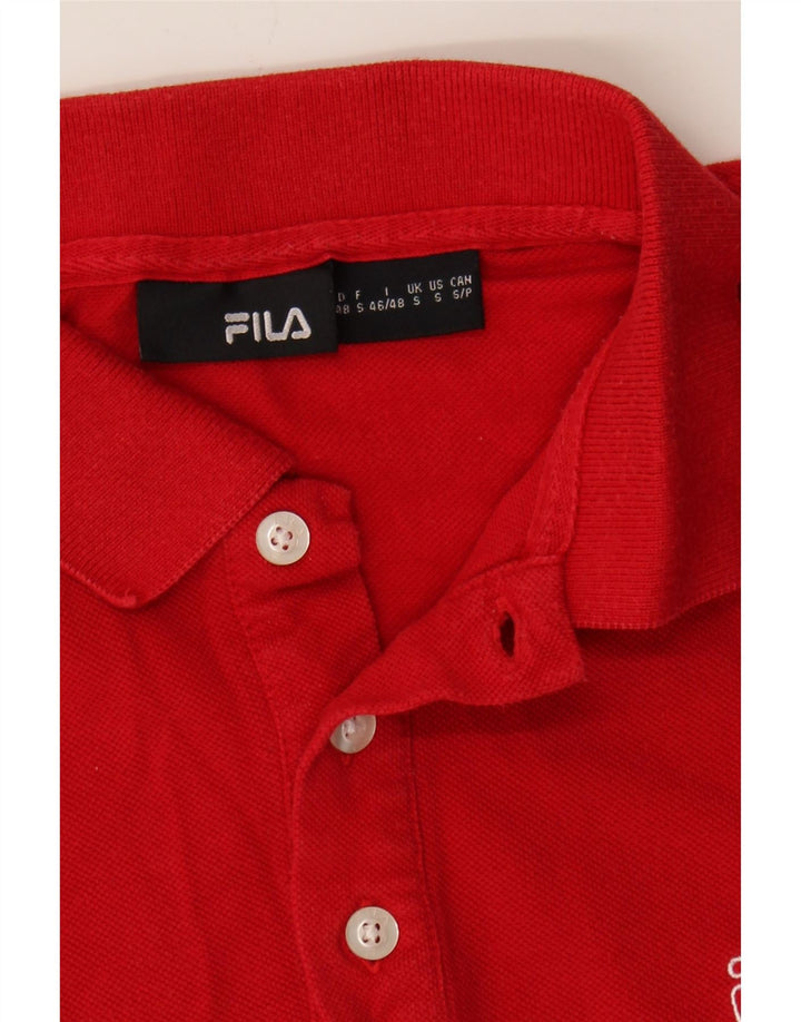 FILA Mens Polo Shirt Small Red Cotton Vintage Fila and Second-Hand Fila from Messina Hembry 