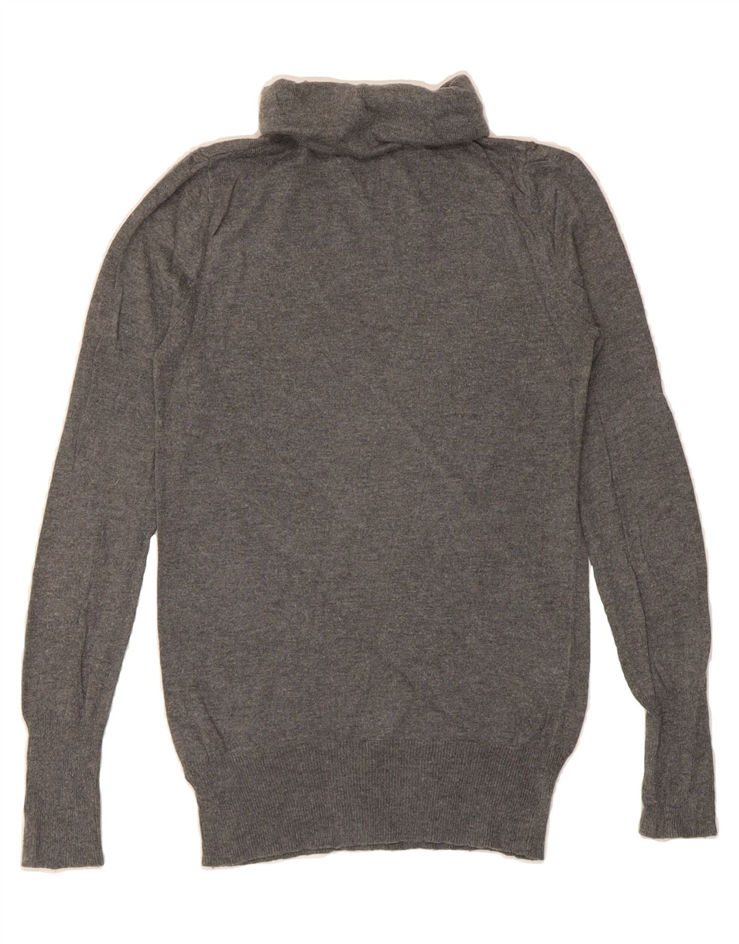 MOSSIMO Womens Roll Neck Jumper Sweater UK 10 Small Grey Nylon Vintage Mossimo and Second-Hand Mossimo from Messina Hembry 