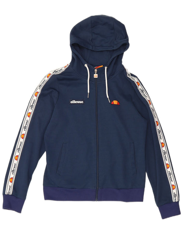 Ellesse γυναικείο πουλόβερ με κουκούλα με φερμουάρ UK 12 Medium Navy Blue Colorblock