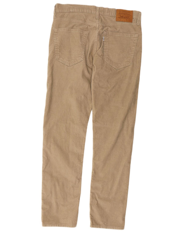 Levi's Mens 502 Tapered Corduroy Trousers W32 L32 Beige Cotton