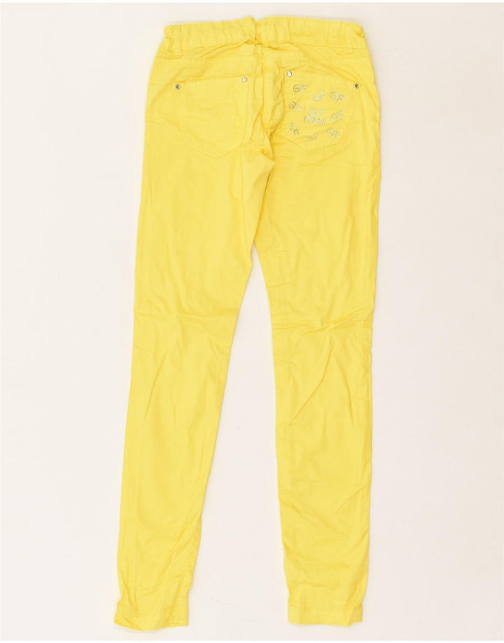 GF FERRE Girls Skinny Jeans 9-10 Years W22 L27 Yellow Cotton | Vintage GF Ferre | Thrift | Second-Hand GF Ferre | Used Clothing | Messina Hembry 