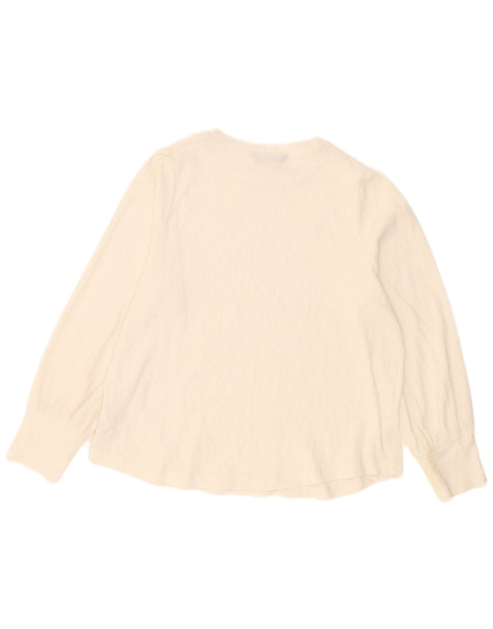 Marks & Spencer Γυναικεία μακρυμάνικη μπλούζα τοπ UK 16 Large Off White