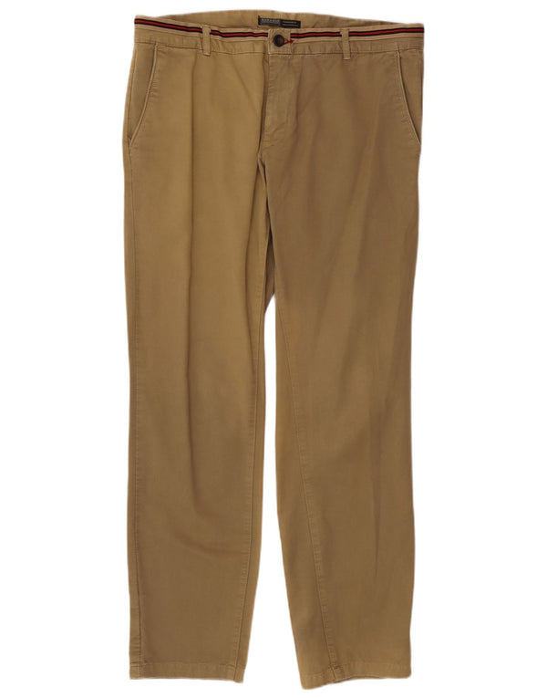 Zara Ανδρικό Slim παντελόνι Chino EU 46 XL W36 L32 Χακί βαμβακερό