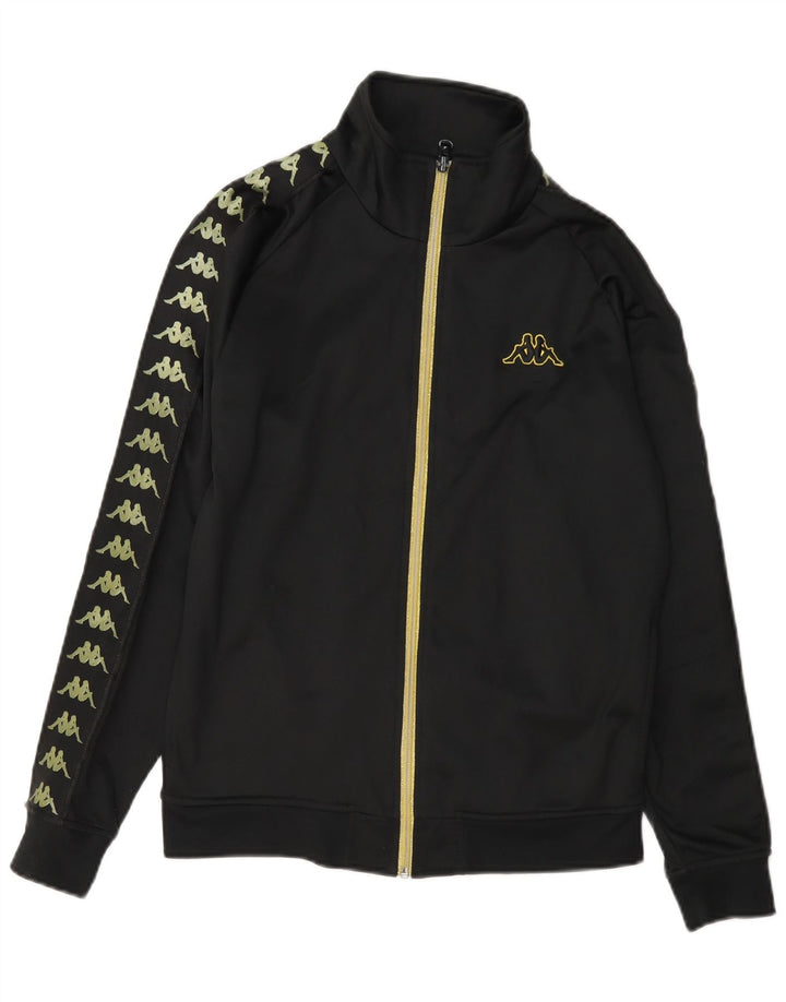 Γυναικεία αθλητική φόρμα γραφικών Kappa Top Jacket UK 12 Medium Black Polyester