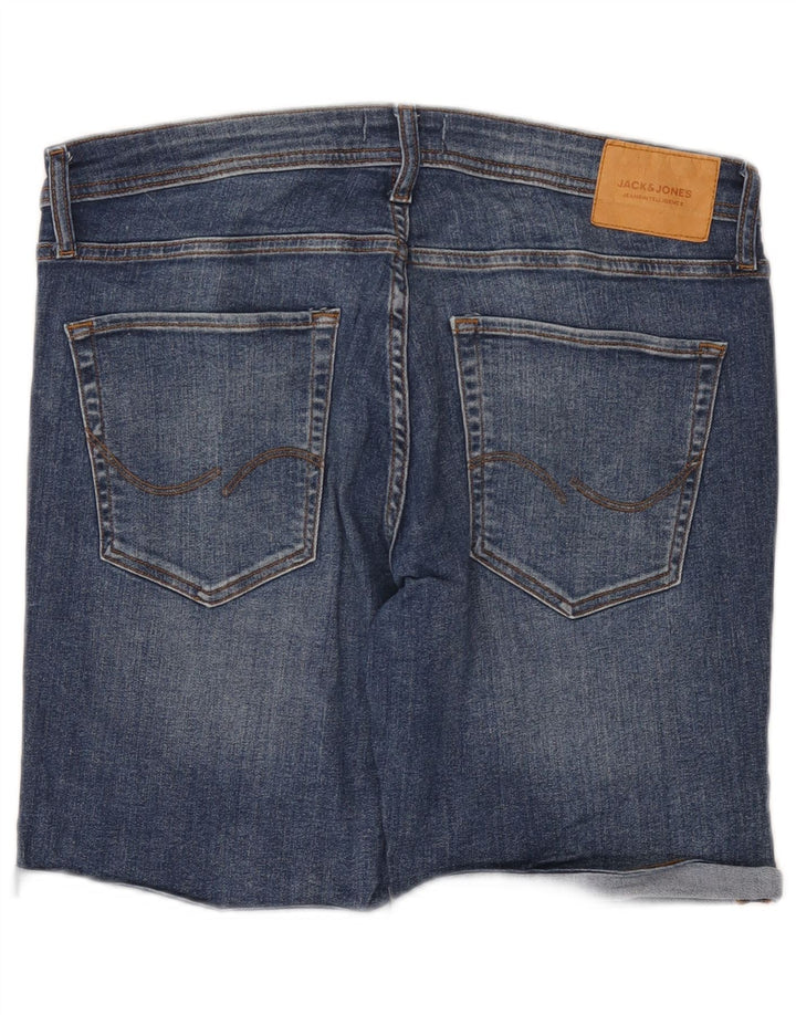 Jack & Jones Ανδρικό τζιν σορτς κανονικό ταλαιπωρημένο μεγάλο W36 μπλε βαμβακερό