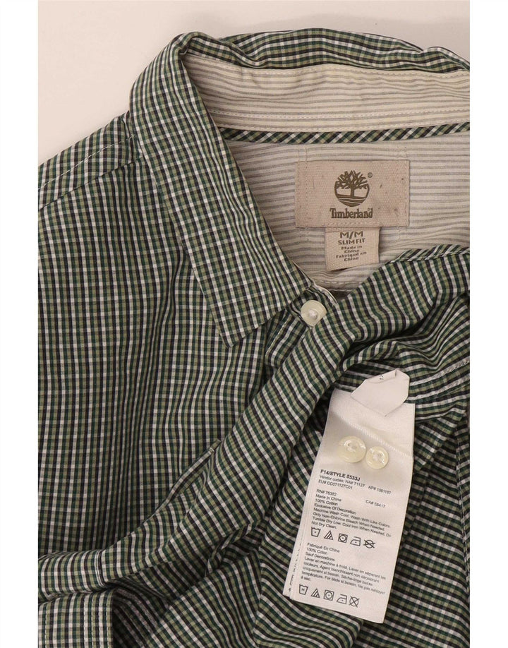 Ανδρικό πουκάμισο Timberland Slim Fit Μεσαίο πράσινο βαμβακερό Gingham