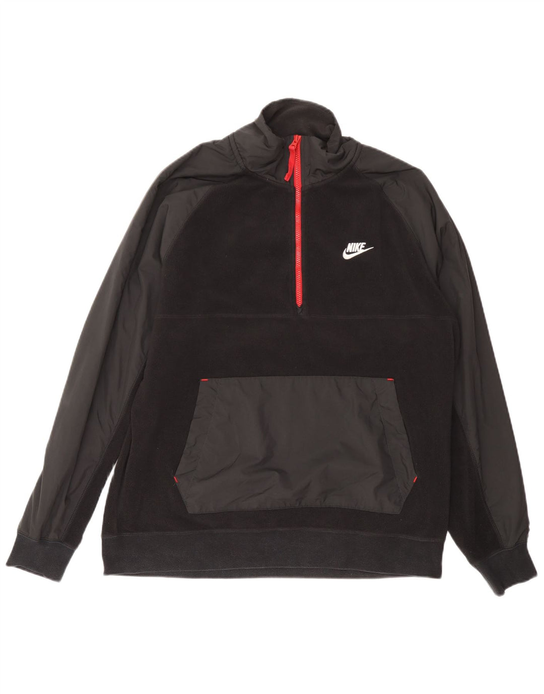 Ανδρικό φερμουάρ Nike Fleece Jumper με μεγάλο μαύρο χρώμα πολυεστέρα