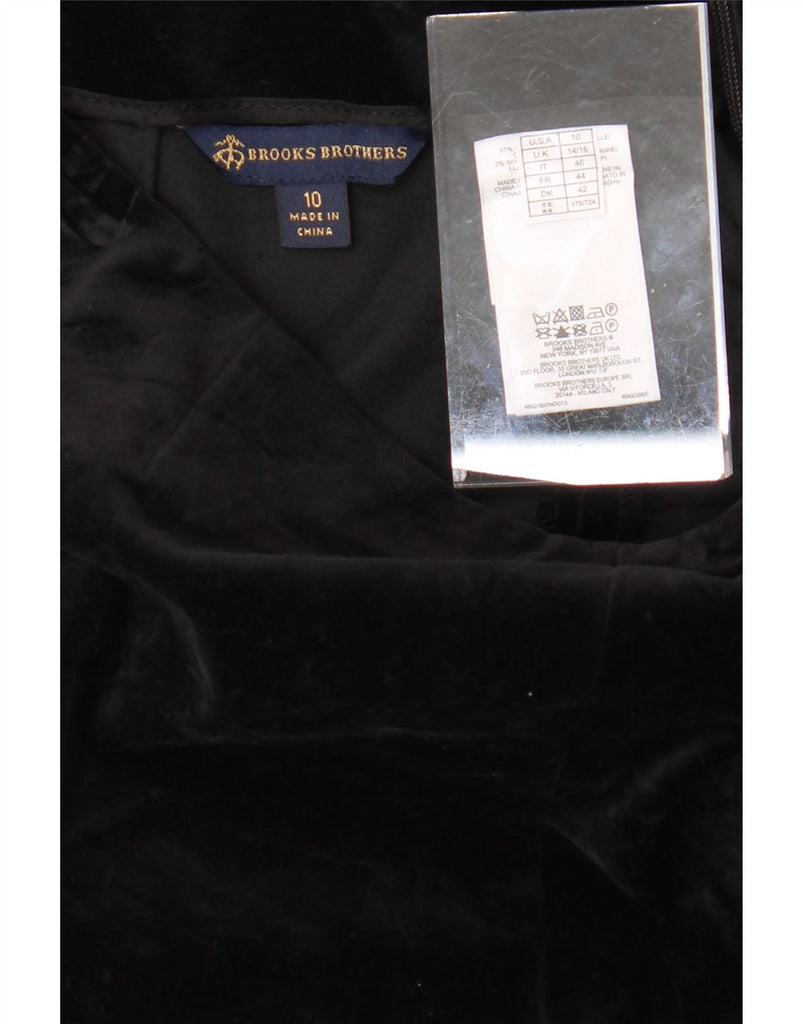 BROOKS BROTHERS Womens Velvet Suit Trousers US 10 Large W32 L29 Navy Blue Vintage Brooks Brothers and Second-Hand Brooks Brothers from Messina Hembry 