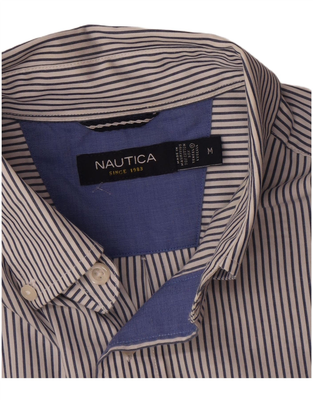 Ανδρικό πουκάμισο NAUTICA Βαμβακερό με μεσαίο μπλε ρίγες