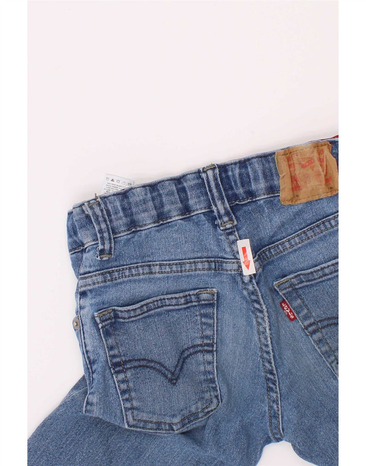 Levi's Boys Distressed Straight Jeans 6-7 ετών W22 L21 Μπλε βαμβακερό