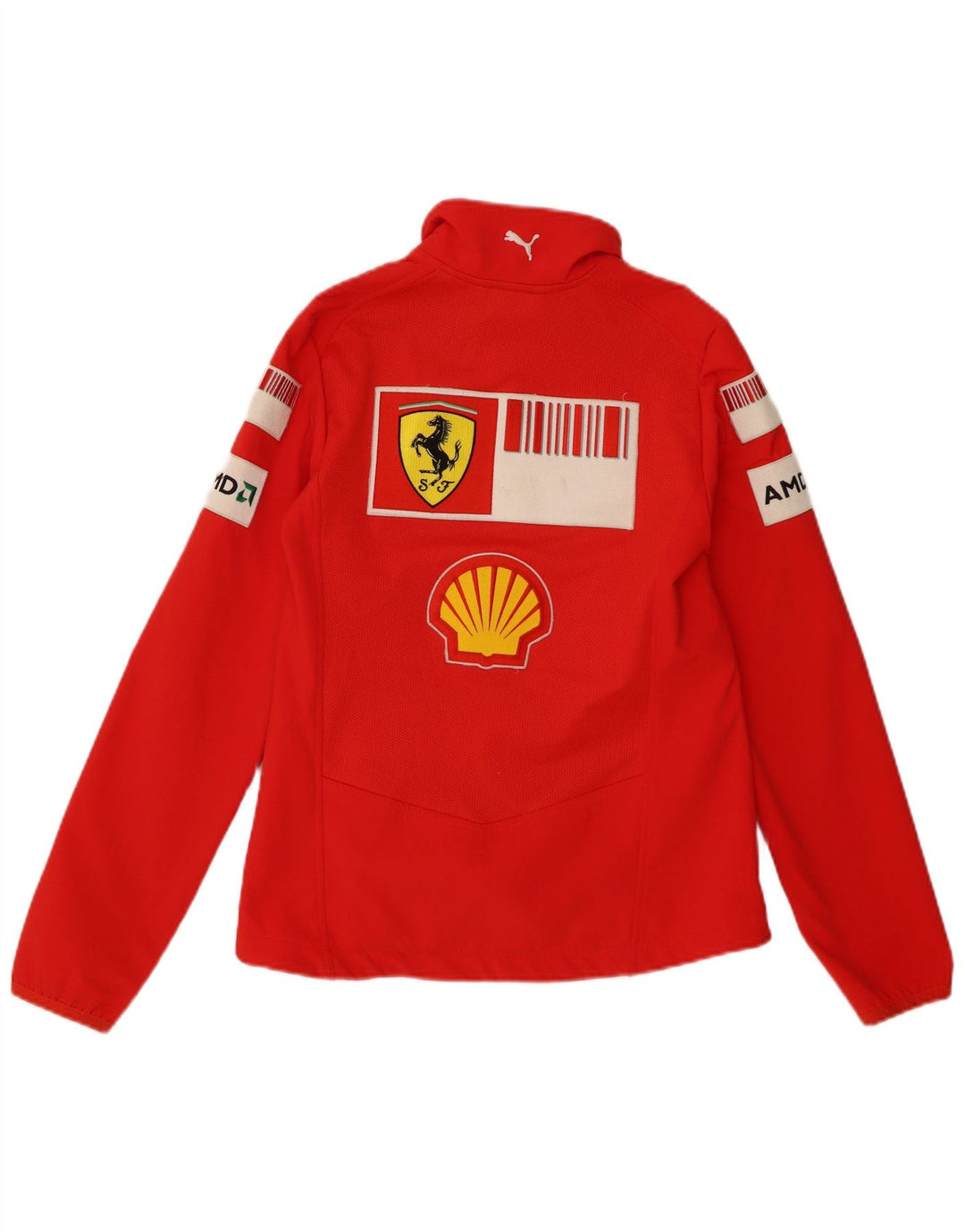 Puma Ανδρική φόρμα γραφικής φόρμας Ferrari Top Jacket Μικρό κόκκινο πολυεστέρα