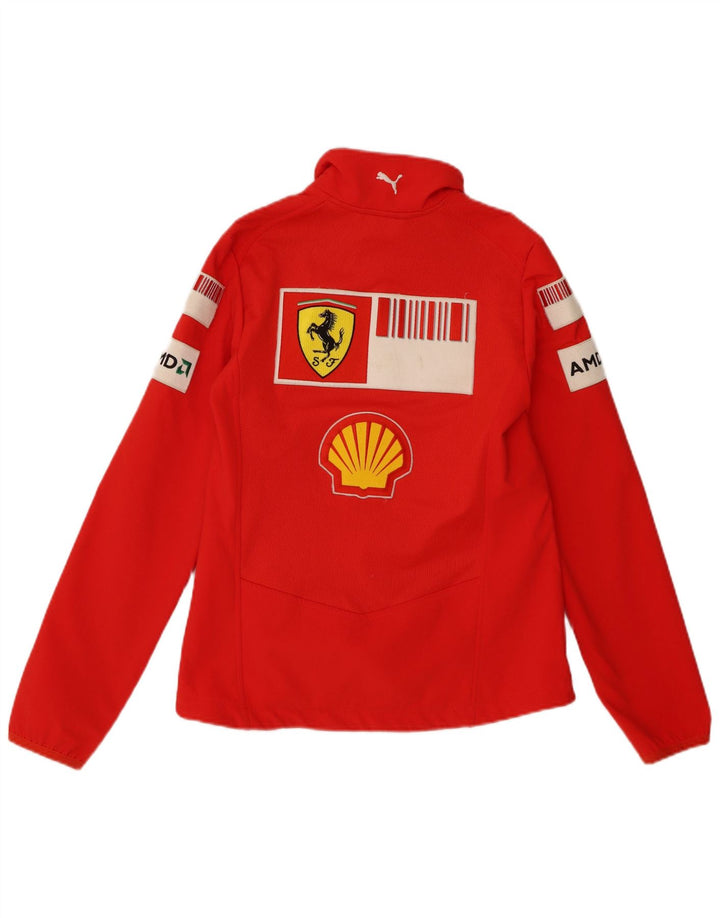 Puma Ανδρική φόρμα γραφικής φόρμας Ferrari Top Jacket Μικρό κόκκινο πολυεστέρα
