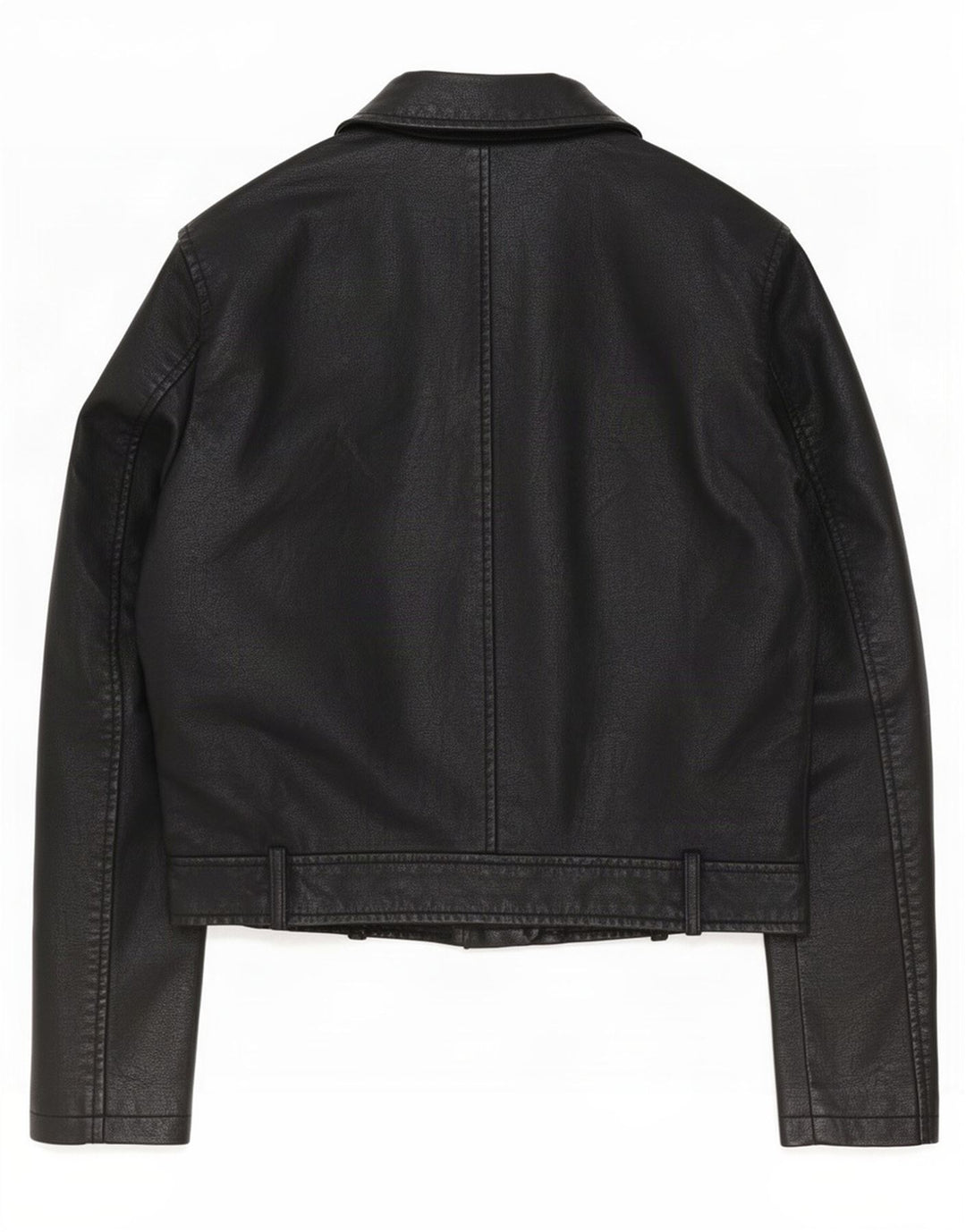 Cavalini Γυναικείο Faux Leather Biker Jacket UK 16 Large Μαύρο Πολυαιθυλένιο