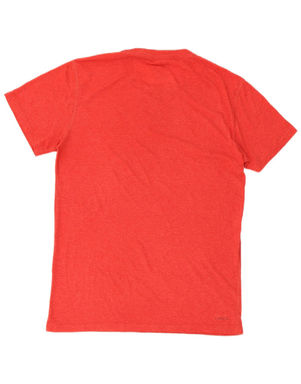 Ανδρικό κοντομάνικο T-shirt Adidas κανονικό τοπ Μικρό κόκκινο πολυεστέρα